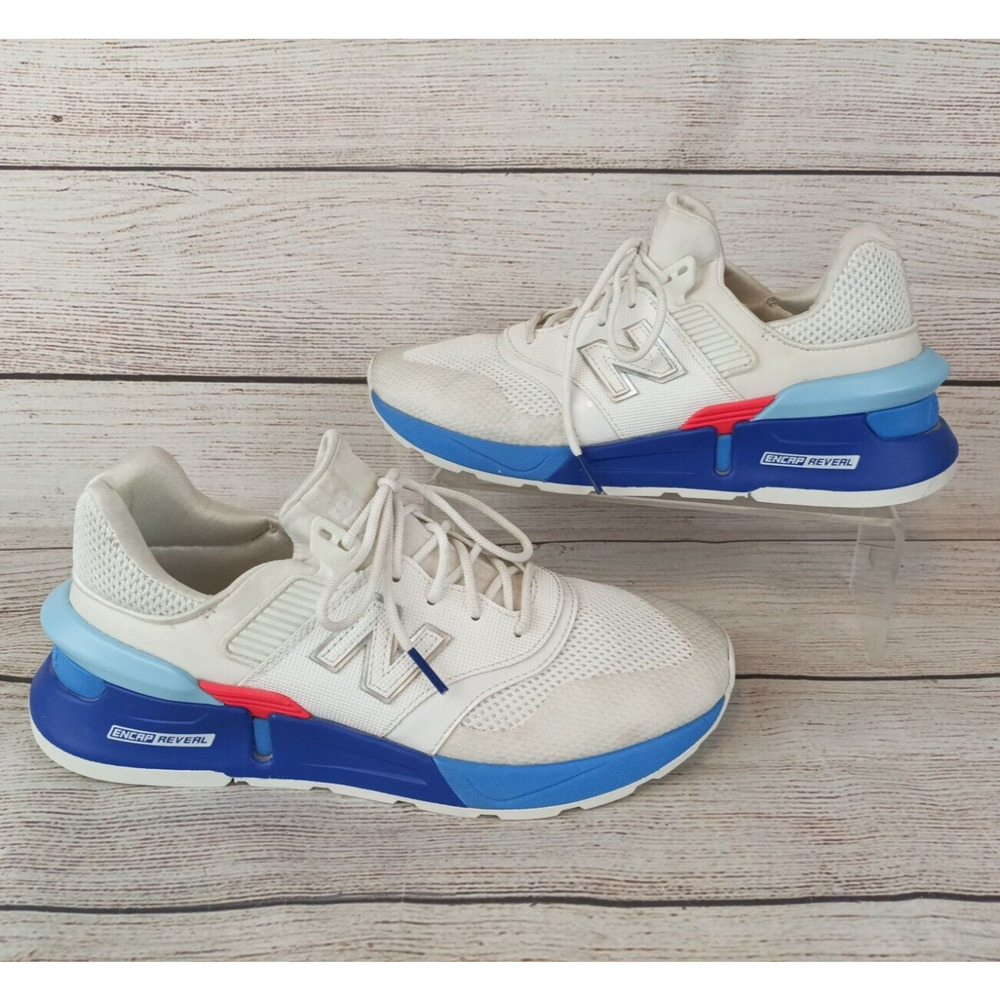New Balance Womens 997 Mystic Crystal Sneakers Sz 8B White Blue